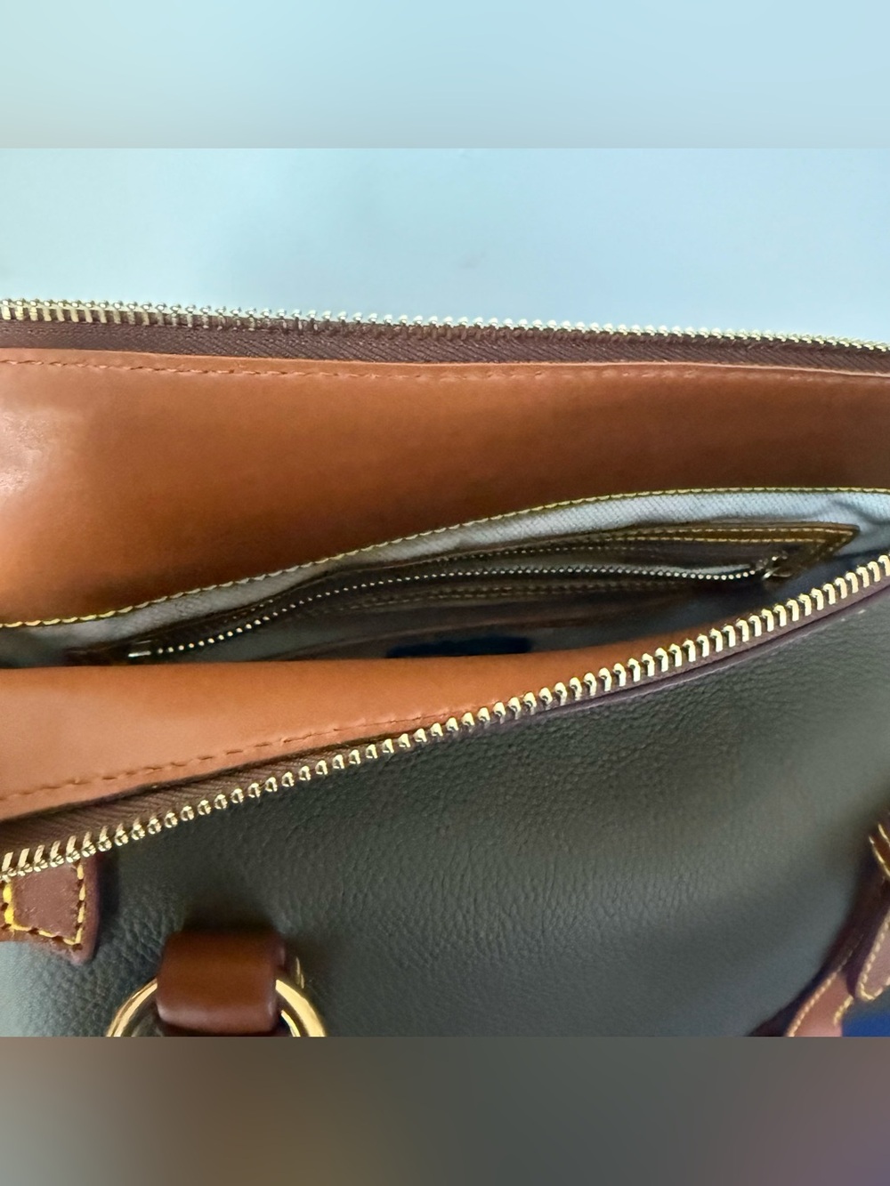 Dooney & Bourke All Weather Leather 3.0 Satchel Olive Green (NWOT) - Picture 6 of 9